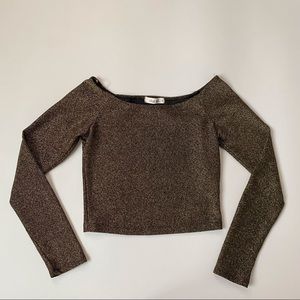 FOREVER 21 LONG SLEEVE PARTY CROPTOP